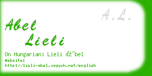 abel lieli business card